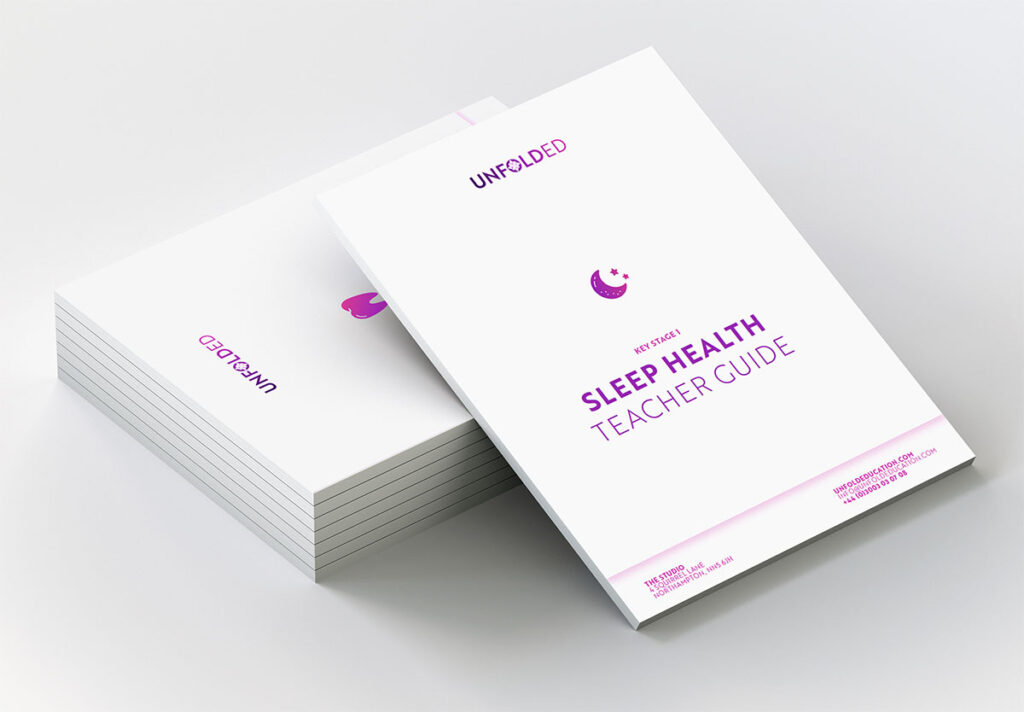A stack of teacher guides.